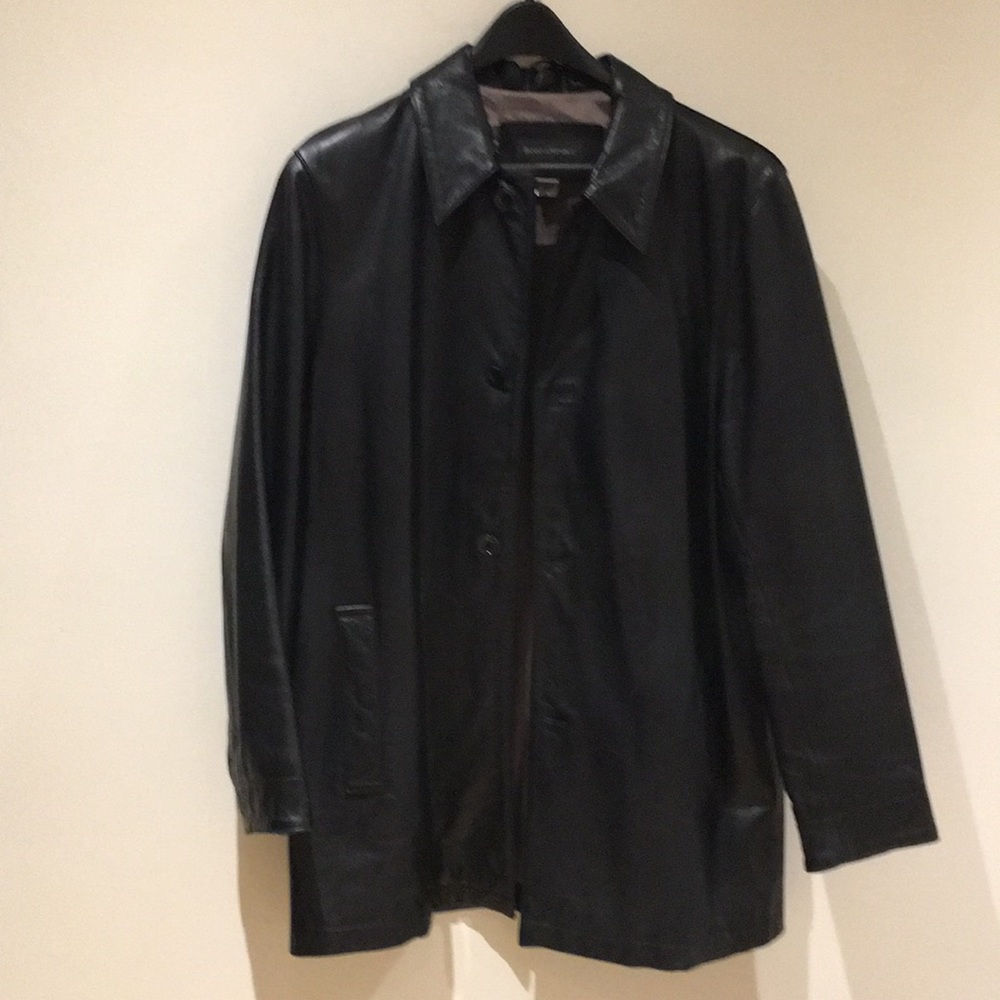 Men’s banana republic leather coat